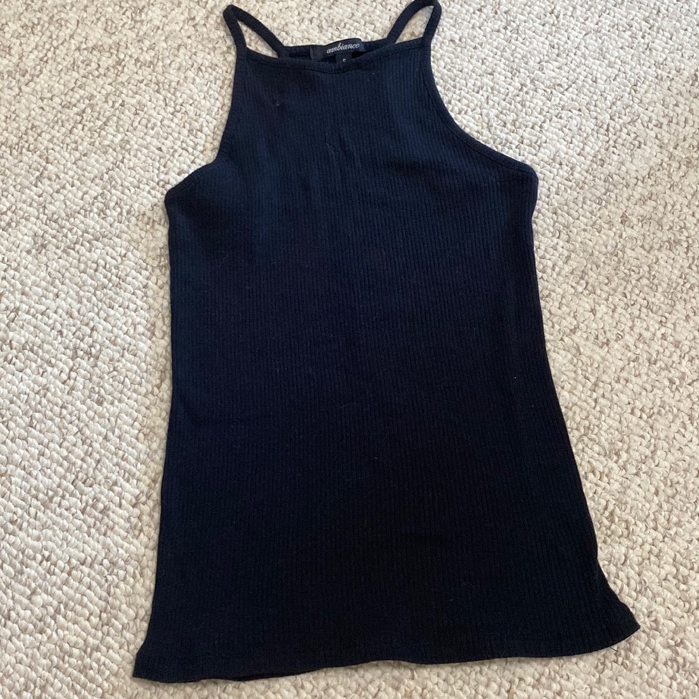 Ambiance black tank top small